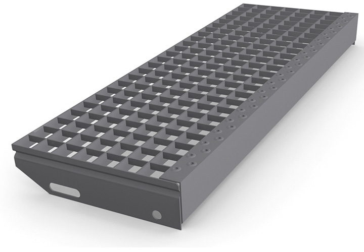 Stair tread with safety nosing