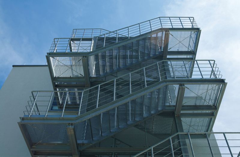 Fire Escapes / Fire Exit Stairs Straight Staircases