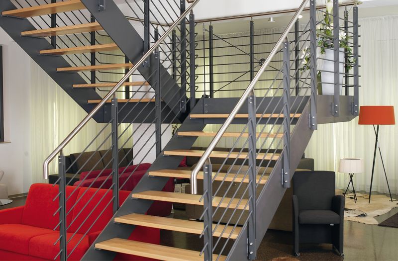 Scale per interni e per balcon Sale rettilinee