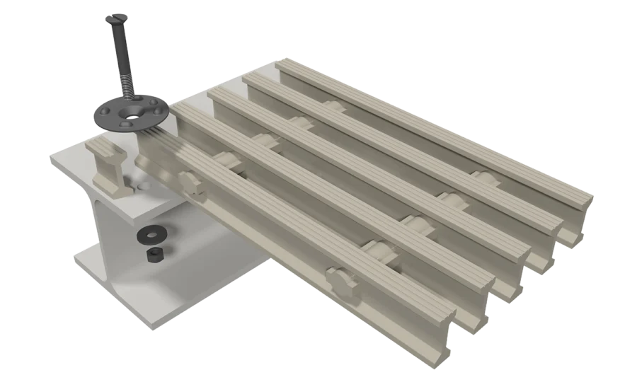 GRP I + T profile grating direct screw connection M0300