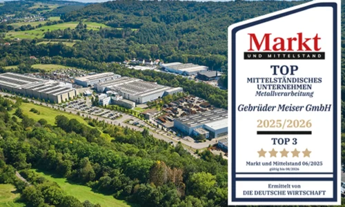 MEISER zählt zu den Top 3 der Metallverarbeitungsunternehmen in Deutschland