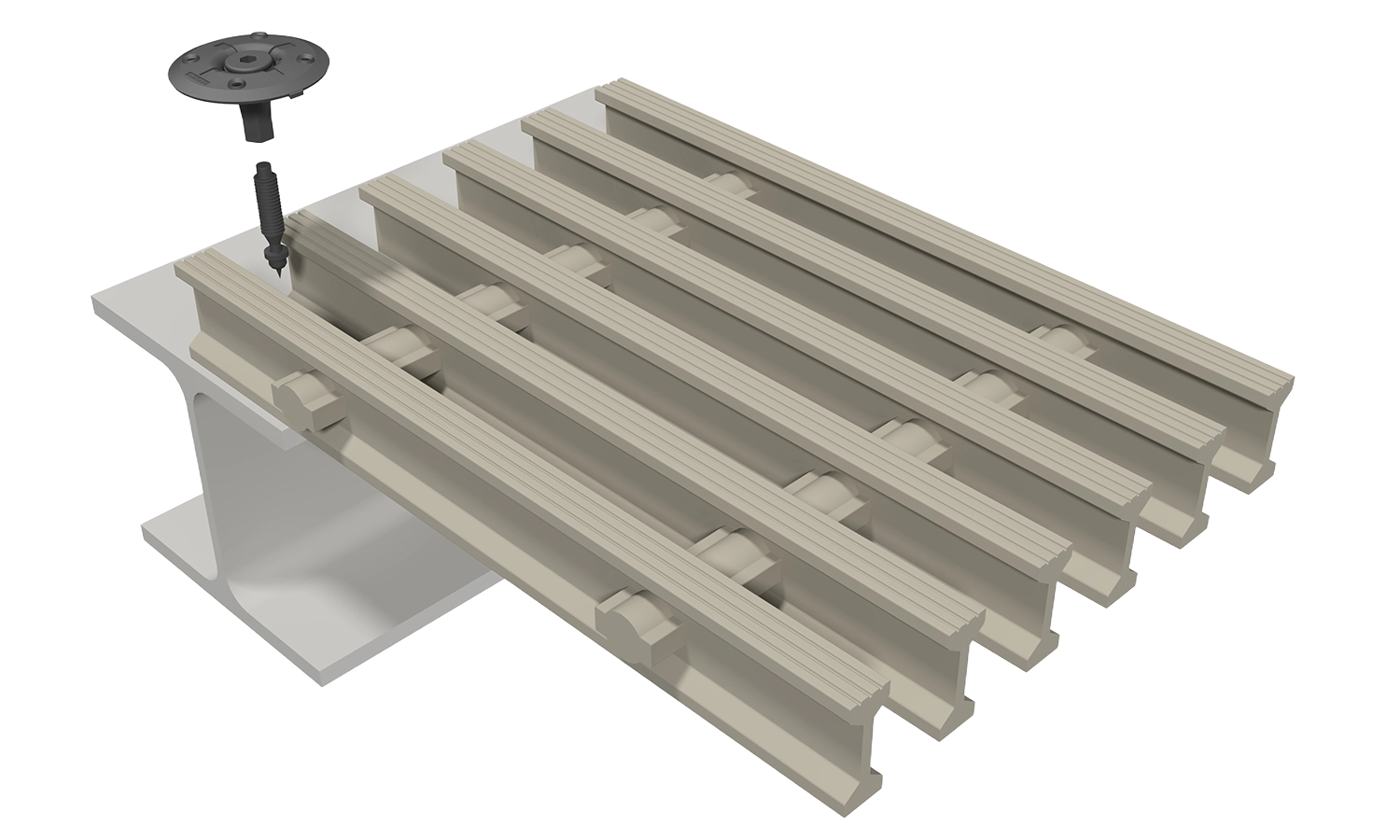 MEISER: GRP I + T profiled grating, set bolt fastening